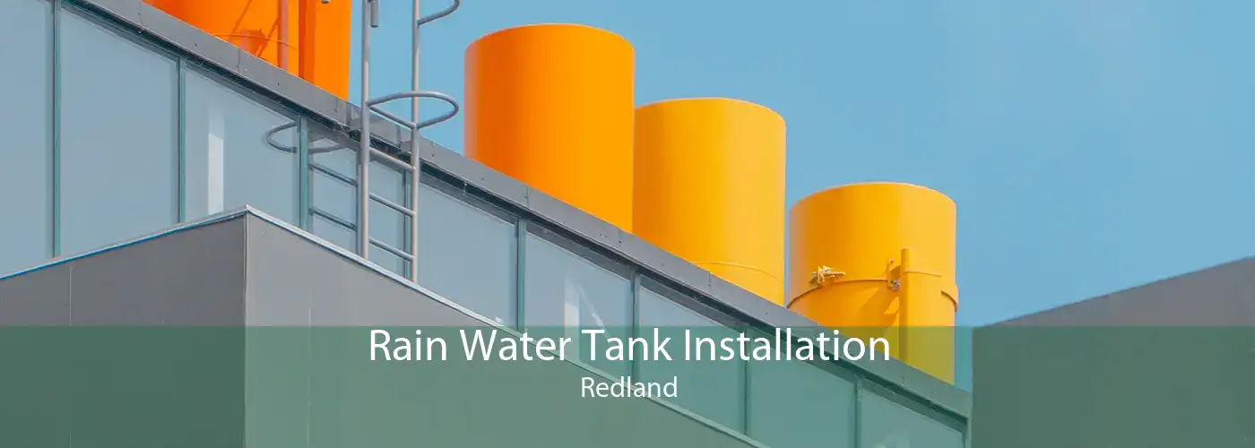 Rain Water Tank Installation Redland
